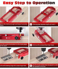 Pro Grade Aluminum Door Hinge Jig Template Kit For Router, Adjustable Mortise Jig Fits Door Hinges Instructions, Anodized 6061 Aluminum