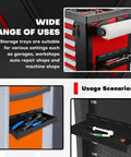 Magnetic Toolbox Tray Organizer Set 4 Piece With Shelves And Holders For Cabinet Side Shelf Storage Van Workshop installed view