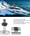 Door stopper catch and holder set; 316 stainless steel marine-grade hardware (2 pieces) for boats, RVs, and home use