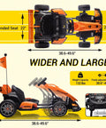 McLaren Licensed 24V Kids Electric Go Kart With Dual 200W Motors F1 Drift Style Ride On Car Adjustable Seat diagram