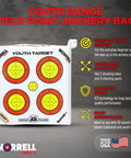 Lightweight Outdoor Archery Target Bag for Youth, 2 sides, 4 shooting spots, NASP field point training, safe arrow removal, portable