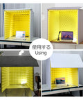 Pro Level Desktop Soundproof Mic Booth With Heavy Duty Polyester Panels And Flame Resistant Acoustic Padding For Podcaster Streamer And Home Studio Noise Blocking Kit on a desk