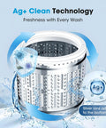 Ag+ Clean Technology drum of the Hassle Free Portable Top Load Washing Machine With 15.7 Lbs Capacity and Fully Automatic Controls.