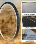 Set Of 2 24x1 3/8 Wheelchair Tires And Tubes For 21 Inch Rims Puncture Resistant Folding Street Bike Tire Sets 37-540