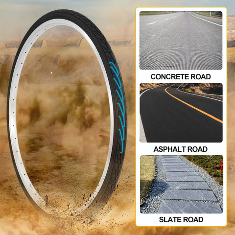 Set Of 2 24x1 3/8 Wheelchair Tires And Tubes For 21 Inch Rims Puncture Resistant Folding Street Bike Tire Sets 37-540