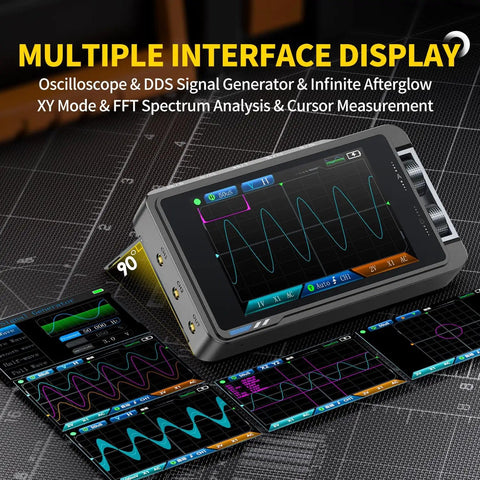 2-In-1 Handheld Oscilloscope With DDS Signal Generator, 50 MHz Bandwidth, 2 Channels, Portable 250 MS/s Sampling