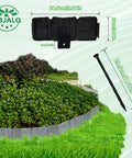 Easy Install Garden Edging Border With Anchoring Spikes For DIY Yard Landscaping, flexible plastic landscape border.