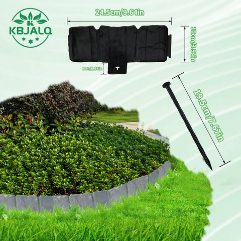 Easy Install Garden Edging Border With Anchoring Spikes For DIY Yard Landscaping, flexible plastic landscape border.