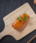 Top Grade Six Piece Acrylic Router Templates For Nailing Perfect Charcuterie Board Handles With Thick Reusable Woodworking Stencils That Hit The Spot For Custom Kitchen Crafts And Every Serious Maker on a wooden cutting board.