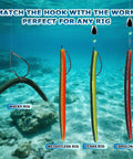 Pro Bass Fishing Wacky Rig Kit With 143 Piece Set Soft Plastic Worms in Four Colors underwater view