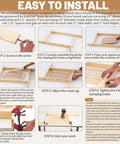 Installation steps for Slick Adjustable Juice Groove Router Jig With 8 Spacers And Four 1/4 Inch Shank Bits for perfect cuts.