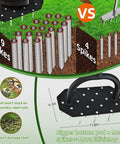Comparison of manual lawn aerator with 19 stainless steel spikes, 2.7 inch length vs 4 spike tool for dethatching and soil aeration