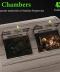 Outdoor Compost Tumbler Bin 38 Gallon Dual Chamber With Easy Turn Lockable Inlet Rotating Bin for garden and kitchen waste