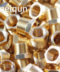 Brass Hex Bushing Reducer Pipe Fittings Set For DIYs And Pros Connects One Half NPT Male To Three Eighths NPT Female Adapters
