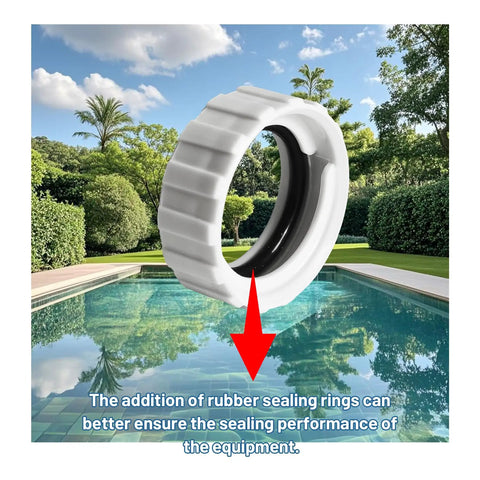 Pool Cleaner Hose Swivel Kit Replacement 9-100-3002 for 360 and 380 Pool Cleaners, White, ABS, 3 Swivel Joints and 6 Nuts, Heavy Duty Seal, Prevents Tangling, Lightweight and Quick Install close-up with rubber seal