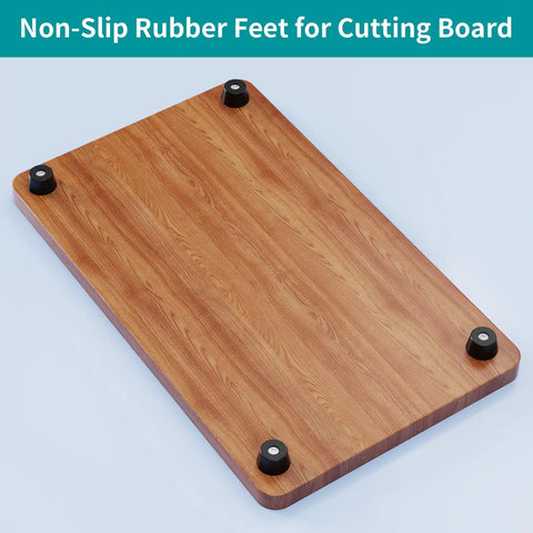 No Slip Rubber Feet For Cutting Boards With 304 Stainless Steel Screws 144 Pcs Two Sizes Screw On Bumpers Pads on board