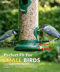 Six Port Metal Bird Feeder With Heavy Duty All Metal Construction 15 Inch Hanging Seed Feeder for small birds