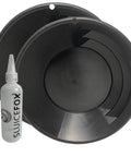 Dual-Sided Gold Panning Kit With Vanishing Riffles For Maximum Gold Recovery, 3-Piece Set Includes 4 Oz Snifter Bottle
