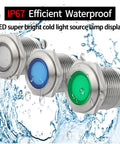 Red And Green LED Indicator Light 16mm Mounting Hole Five Eighths Inch Waterproof Stainless Steel Pilot Panel Lamp 110 To 120 Volt AC DC Two Pack IP67 Rated And Easy Screw Terminal Connection