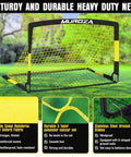 Backyard Kids Soccer Goal Set 2 Pack 4x3 Ft Portable Pop Up Net with 450D Oxford fabric and soccer net details