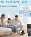 4 Pack Humidifier Wicking Filters T For Honeywell HFT600 Series Compatible With HFT600T HFT600PDQ And HEV615 HEV620 Models Compare To Part HFT600T HFT600PDQ displayed in living room with family