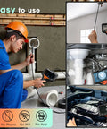 Pro Grade 5 Inch Triple Lens Handheld Endoscope With Light And Screen 1080P HD Borescope For Inspections Front And Side View Camera Bright IPS Display Easy To Use industrial pipe and engine inspection with 5-inch screen