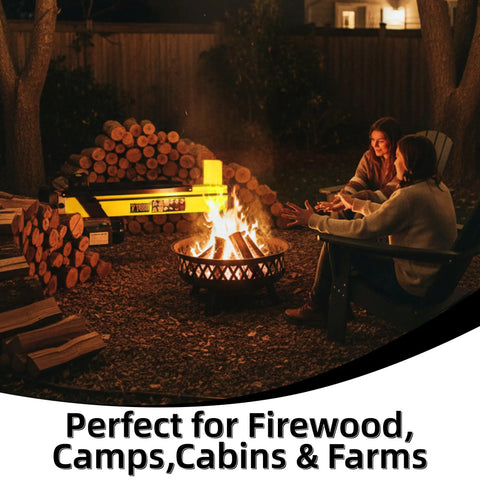 Tough As Nails 7 Ton Electric Wood Splitter With 15 Amp Hydraulic Motor And Detachable Cross Blade For Effortless Backyard Firewood Prep And Hardwood Logs