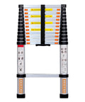12.5ft Aluminum Telescoping Ladder For Home And Outdoor Projects Do It Yourself Ready Extends Smoothly Folds Flat 330 Lb Load Capacity