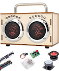 DIY Bluetooth Speaker Wooden Kit for Beginners Build Your Own Portable Speaker Science Electronics Project for Kids and Adults No Soldering Easy Setup Hands On Video Guides Perfect Camping Gift and Graduation Gift wooden speaker kit with parts