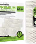 Six Pack Premium Humidifier Filters For Honeywell HAC 504 Series And HCM 350 Cool Mist Humidifiers Replacement packaging