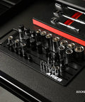 Magnetic Socket Organizer Rail Set for 1/4 Inch, 3/8 Inch, and 1/2 Inch Drive Sockets Holds 36 Sockets on black tray in drawer