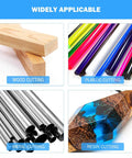 Wood, plastic, metal, and resin materials suitable for cutting with Compact Benchtop Miter Saw For Hobbyists And DIY Projects.