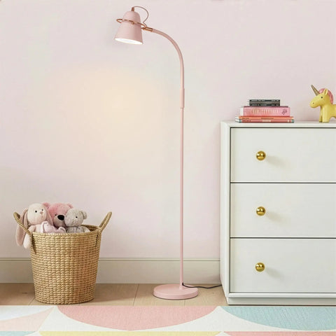 Zoey LED Floor Lamp With Built In Dimmer Flexible Stand Up Task Light For Puzzles Crafting Sewing And Reading Ultra Bright 1200 Lumen 15W LED