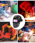Auto Darkening Welding Hood With True Color Viewing System And Large Window in use for industrial metalworking and safety gear