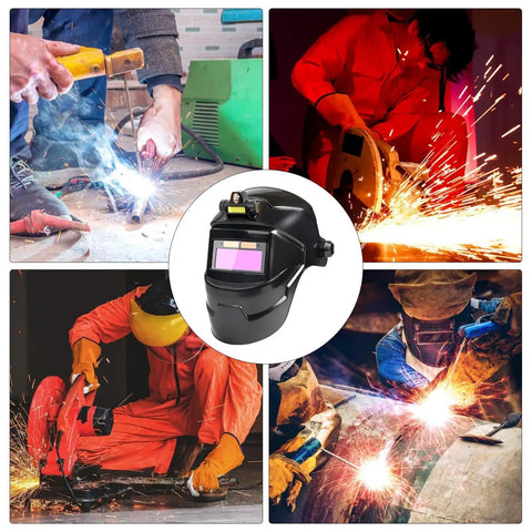 Auto Darkening Welding Hood With True Color Viewing System And Large Window in use for industrial metalworking and safety gear