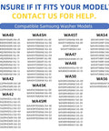 Washer Suspension Rods Replacement DC97-16350T For Samsung Washers, Easy Install Dampers To Cut Noise, Stop Drum Vibration, Maintain Balance, Durable Parts For WA54R7200AW US, WA54R7600AV US, WA45T3200AW And More, compatible model list