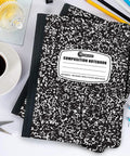 100 Pack Wide Ruled Composition Notebooks Bulk 200 Pages Each Hard Cover Black Marble Design for School Office Home Notes
