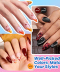 36 Color Gel Nail Polish Set With 44 Piece Kit Including 5ml Soak Off Gels Base Coat Glossy Top Coat Matte Top Coat Cat Eye Top Coat