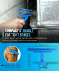 One Hand Magnetic Cleat Clip Tool for HVAC Ductwork TDC TDF PPC PPF Clips with 4 Inch Handle shown in use in tight space