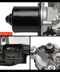 Front Windshield Wiper Motor For Chevy Spark 2013 Through 2016 Plug And Play Straight Swap No Fuss Heavy Duty Replacement Without Washer Pump Oem Style Durable Ride Essential close-up view of motor and connector.