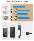 Wi-Fi Smart Door Lock With Handle Set And Keypad Deadbolt For Front Door Fingerprint Keyless Entry App Remote Control diagram
