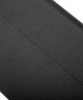 Close-up of powder-coated black finish of Steering Box Brace For Jeep Cherokee XJ 1984 To 2001 Steel Sector Shaft Support.