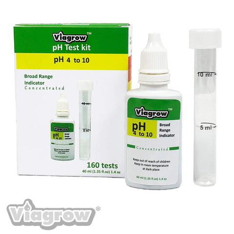 PH Test Kit Drops With Vial 160 Tests 4.0 To 10.0 PH Range 1.4 Oz White Easy To Use Drops For Hydroponics And Ponds No Guesswork Color Indicator Get Your Grow On