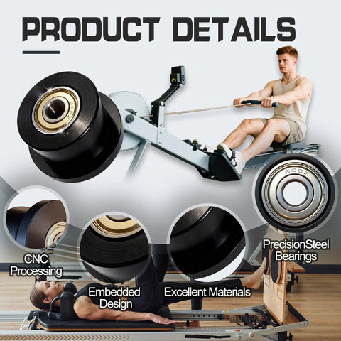 Home Gym Replacement Wheels And Rollers Kit With 4 Precision Machined Wheels And Washers, 5 By 16 Bearing Bore, usage in gym setup