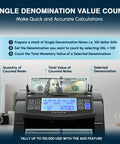Pro Grade Money Counter Machine With Value Count And 4 Inch LCD Display showing 1200 detected notes