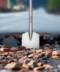 SDS Max Clay Spade Chisel Bit 4.5 Inch By 18 Inch Steel Shovel Bit for rotary hammer breaking asphalt, showing blade detail