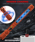 Rechargeable Pen Light Flashlight With Clip, 400 Lumens Pocket Torch showing Type-C charging with battery graphic