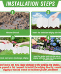 Installation steps of Twenty Pcs Garden Edging Border Kit With 20 Stakes For Lawn And Flower Bed White 20 Ft Landscaping Border Fence