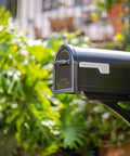 Hillsborough Heavy Duty Post Mounted Mailbox In Black With Magnetic Latch Weatherproof Galvanized Steel Curbside Mailbox For Outdoor Use Rust Resistant