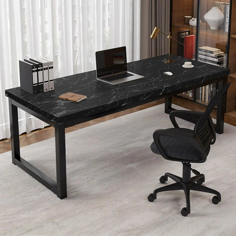 Self Adhesive Marble Countertop Wallpaper Peel And Stick Black Marble Design With Grid Back For Easy Cutting on desk surface